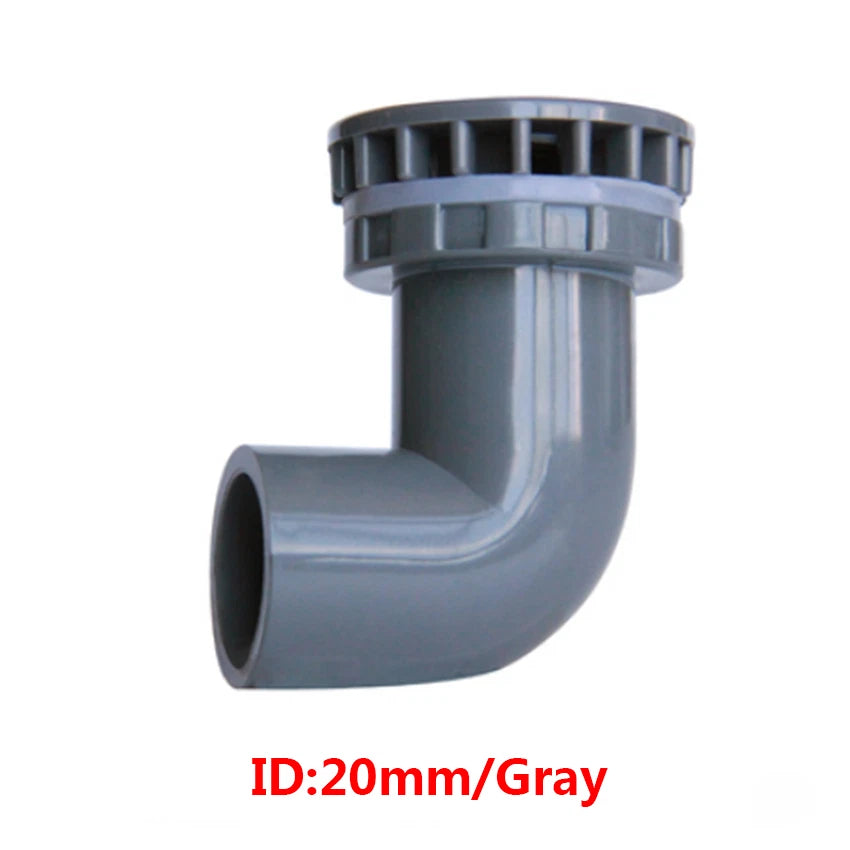 90° Elbow PVC Drain Pipe Joint Fittings 20 25 30 40 50mm for Aquarium Fish Tank