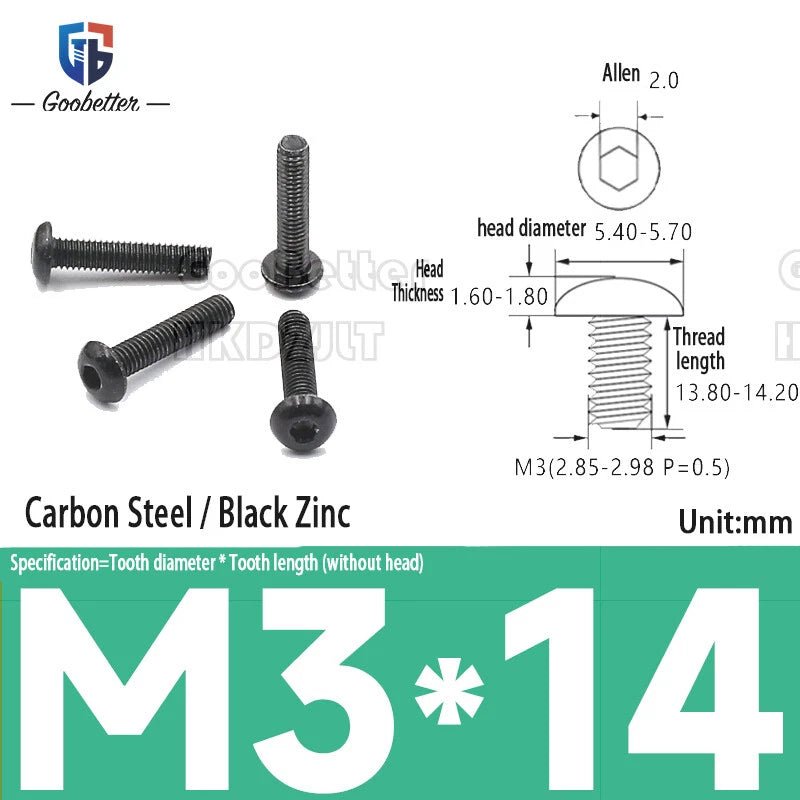 Large Flat Head Machine Screws M2–M6 Allen Torx Slotted Multi - Drive 100pcs - HomeDIYer
