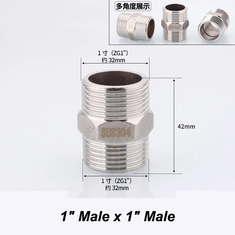Stainless Steel 90° Elbow BSP Pipe Fittings — Female & Male Reducing Adapters