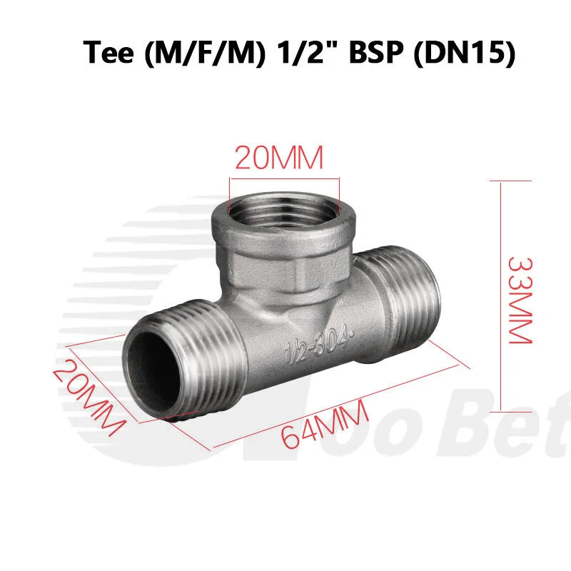 BSP Threaded Stainless Steel Pipe Fittings 304 — Elbow, Tee, Nipple, Socket & More