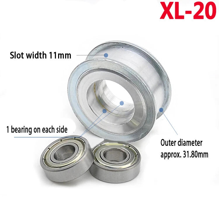 XL Idler Timing Pulley Double Side Bearing Timing Belt For Width 11mm - 16mm