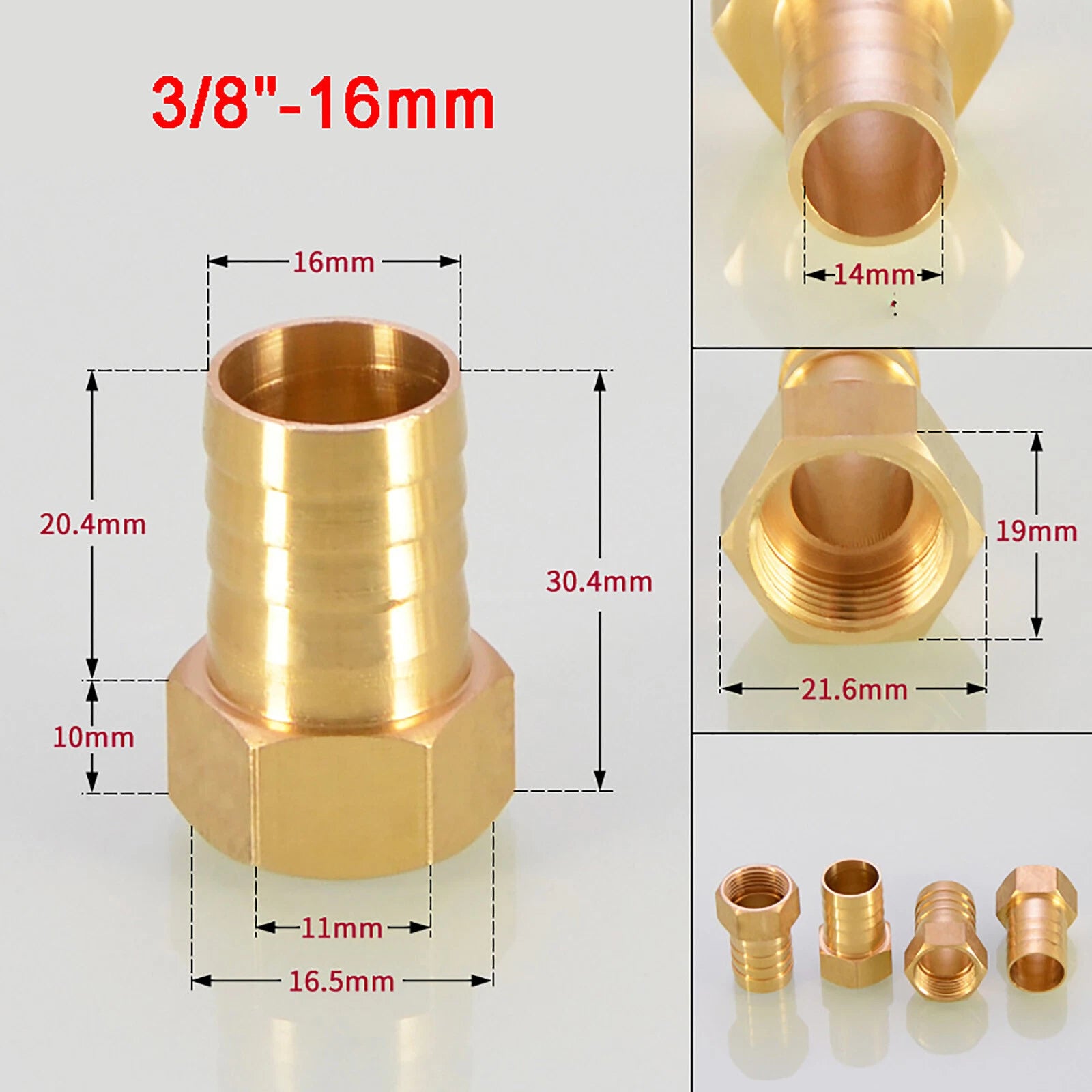 Brass Female BSP Blanking Cap Stop End Pipe Fittings — 1/8" to 1" Hex & Octagonal