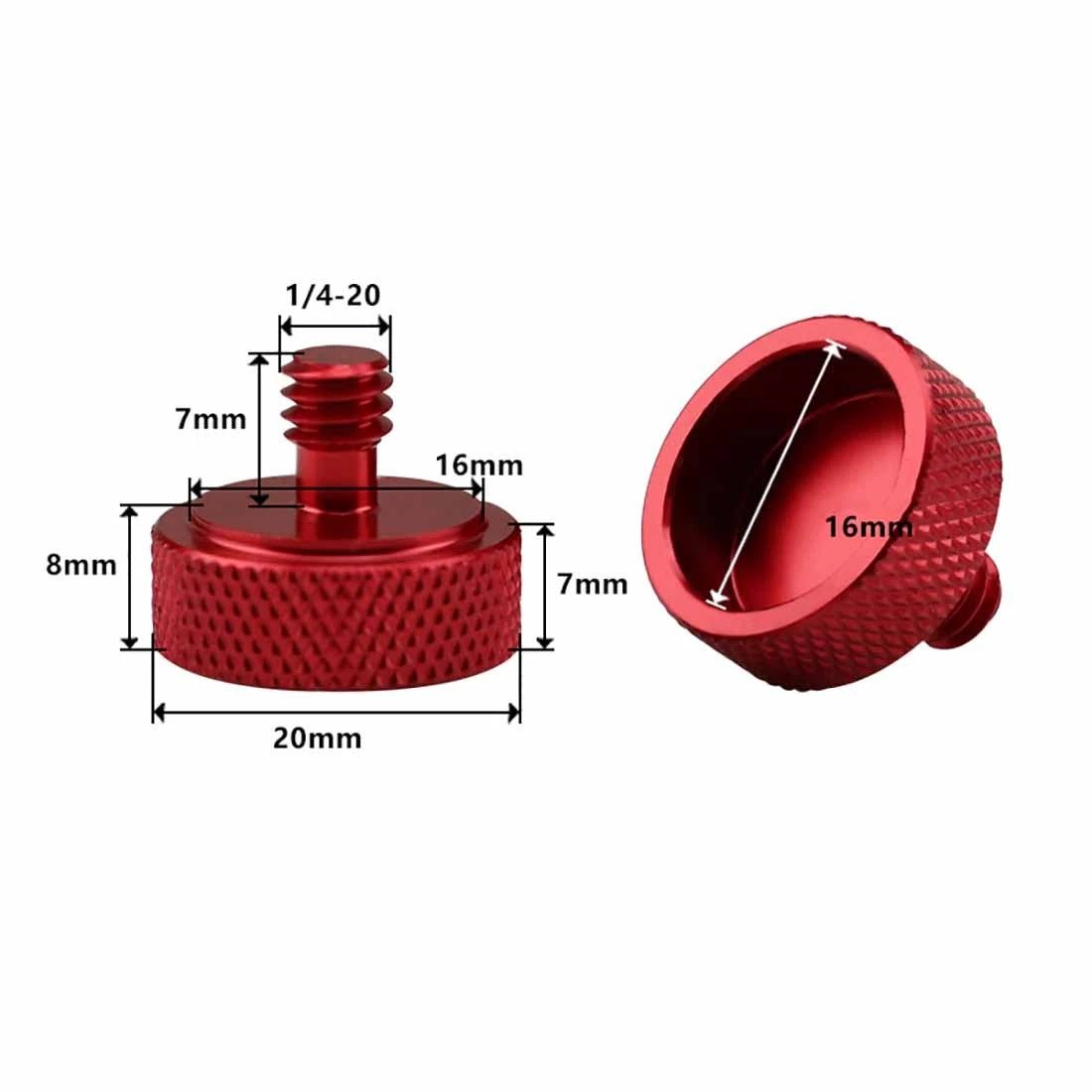 1/4" Camera Thumb Screws – Aluminum Alloy & Stainless Steel Pan Head Adapter Bolts - HomeDIYer