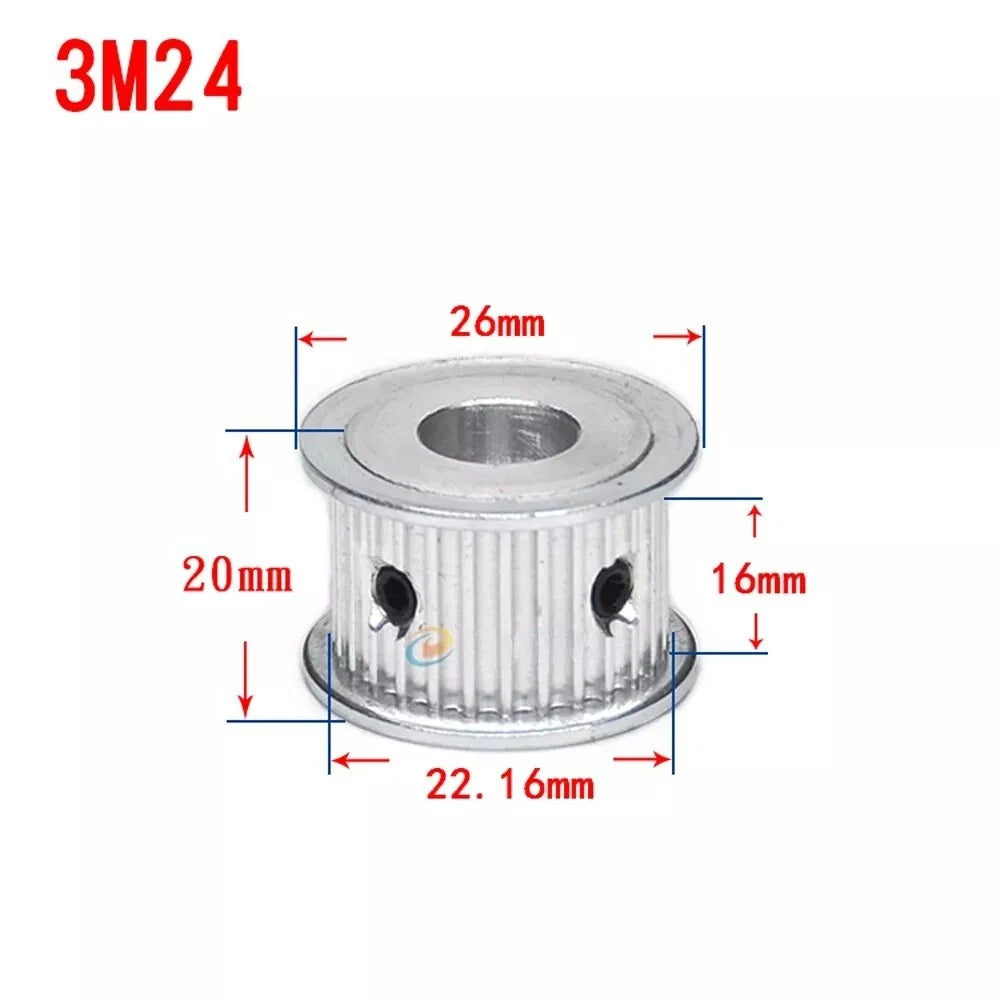 HTD 3M Timing Belt Pulley, for 15mm Wide, Bore 4-25mm, 12-120T, CNC, 3D Printer
