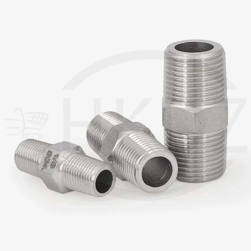 BSP Male to Male Stainless Steel Hexagon Nipple Pipe Fittings | 201 / 304 / 316 | 1/8" to 4"