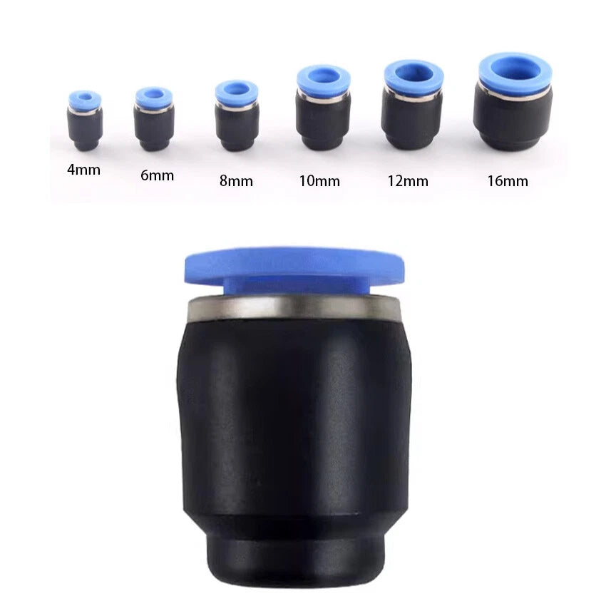 4- 16mm Nylon Pneumatic Push Fit Connector Tube Pipe Joiner Air Water Lines Hose