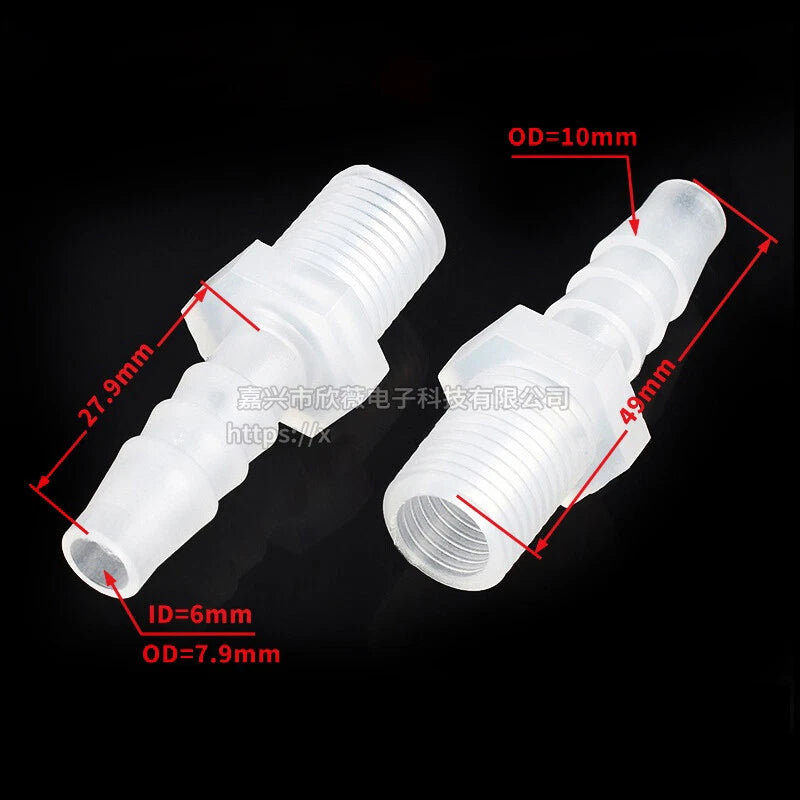 Plastic Hose Pipe Connector Reducing Fitting Plastic Barbed Fuel Water Vacuum