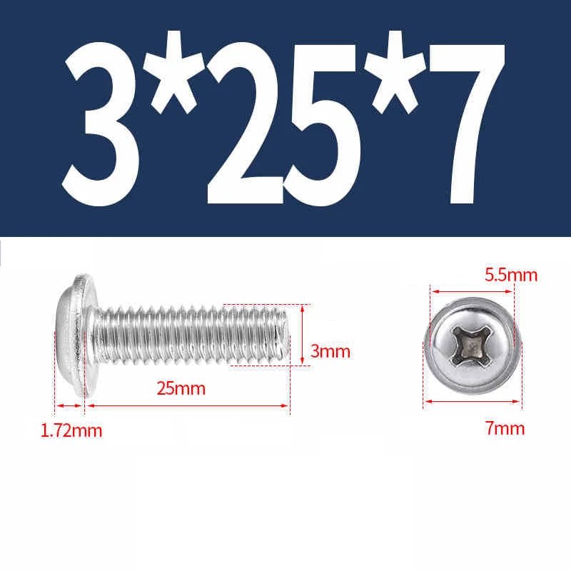 Phillips Flanged Pan Head Machine Screws 316 Stainless Steel M3 M4 M5 M6 - HomeDIYer
