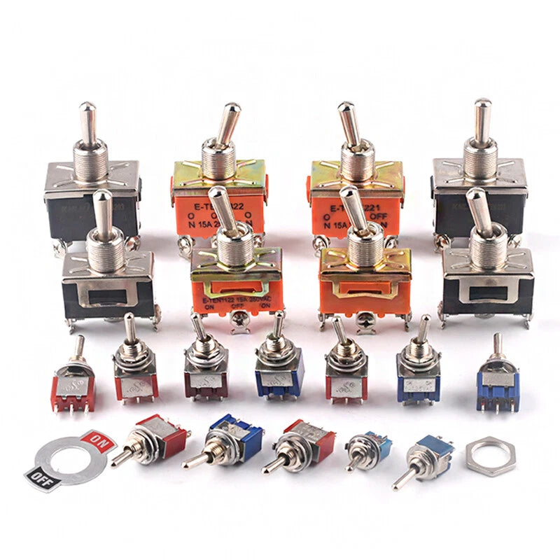 Toggle Switch Heavy Duty ON-OFF ON-ON ON-OFF-ON – MTS E-TEN PS DS438 Series 125VAC 250VAC