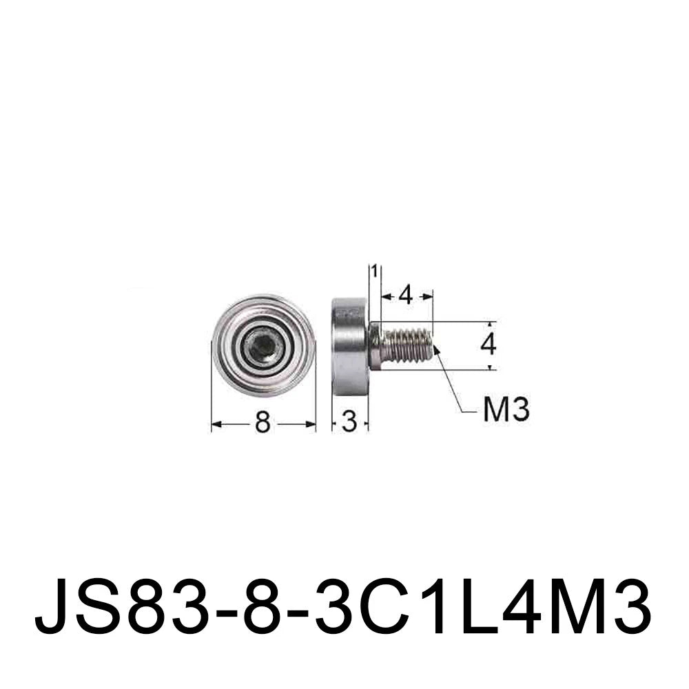 NTBG 7-52mm Metal Ball Bearing Pulley Flat Roller Guiding Wheel M3-M10 Threaded