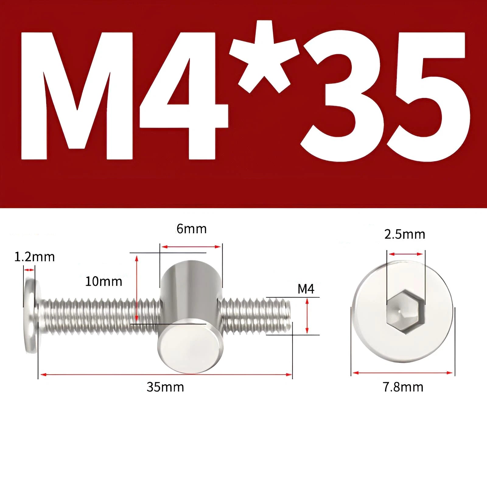 M4 M5 M6 M8 304 Stainless Steel Furniture Connecting Bolts with Barrel Nuts