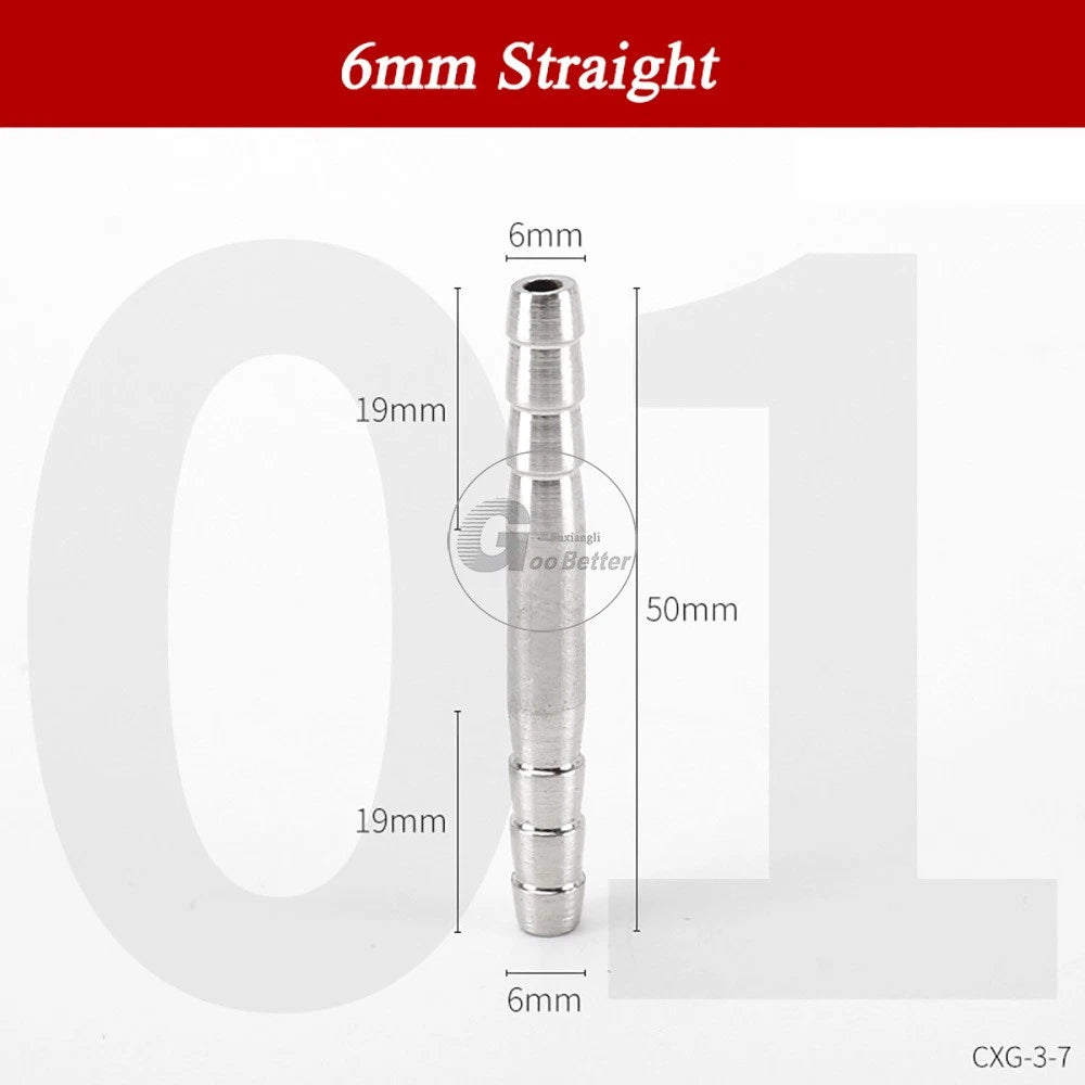 A2 Stainless Steel 8-41mm Barbed Hose Connector,Hosetail Pipe Air Water Oil Fuel
