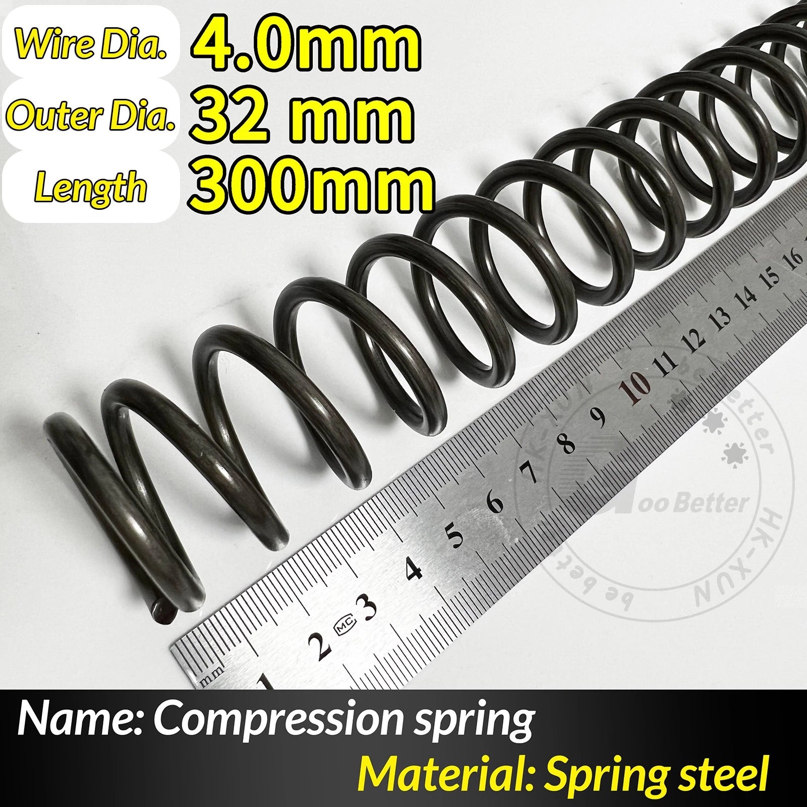 Compression Spring Pressure Springs, Wire Dia 4-5mm, OD 20-80mm, Length 300mm