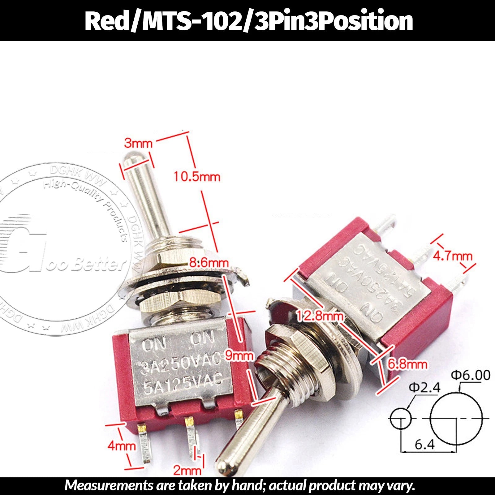 Miniature Toggle Switch — SPST/SPDT, 2–12 Pin, MTS/E-TEN/RLS Series, 79 Types