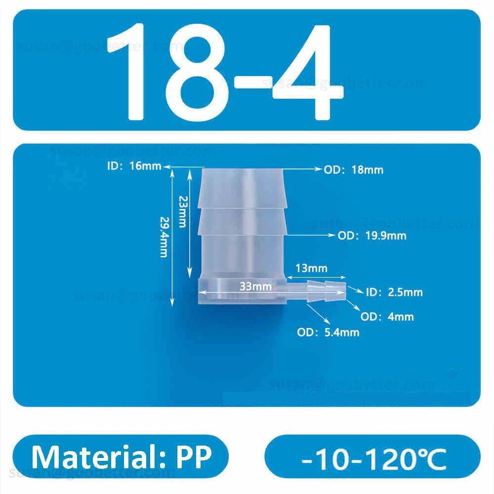 Plastic Barbed Hose Connectors — T-Piece, Elbow & Straight Fittings for Air & Water Lines