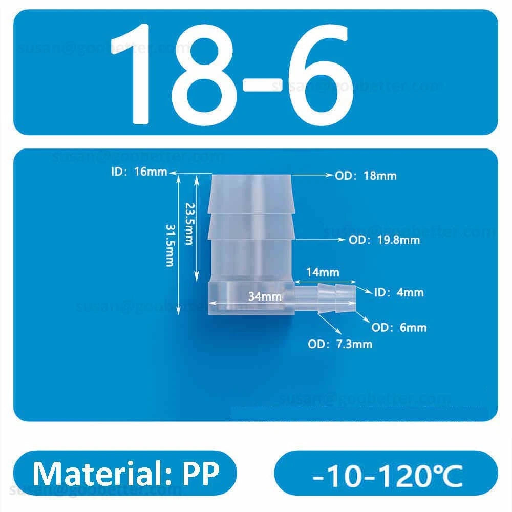 Plastic Barbed Hose Connectors — T-Piece, Elbow & Straight Fittings for Air & Water Lines