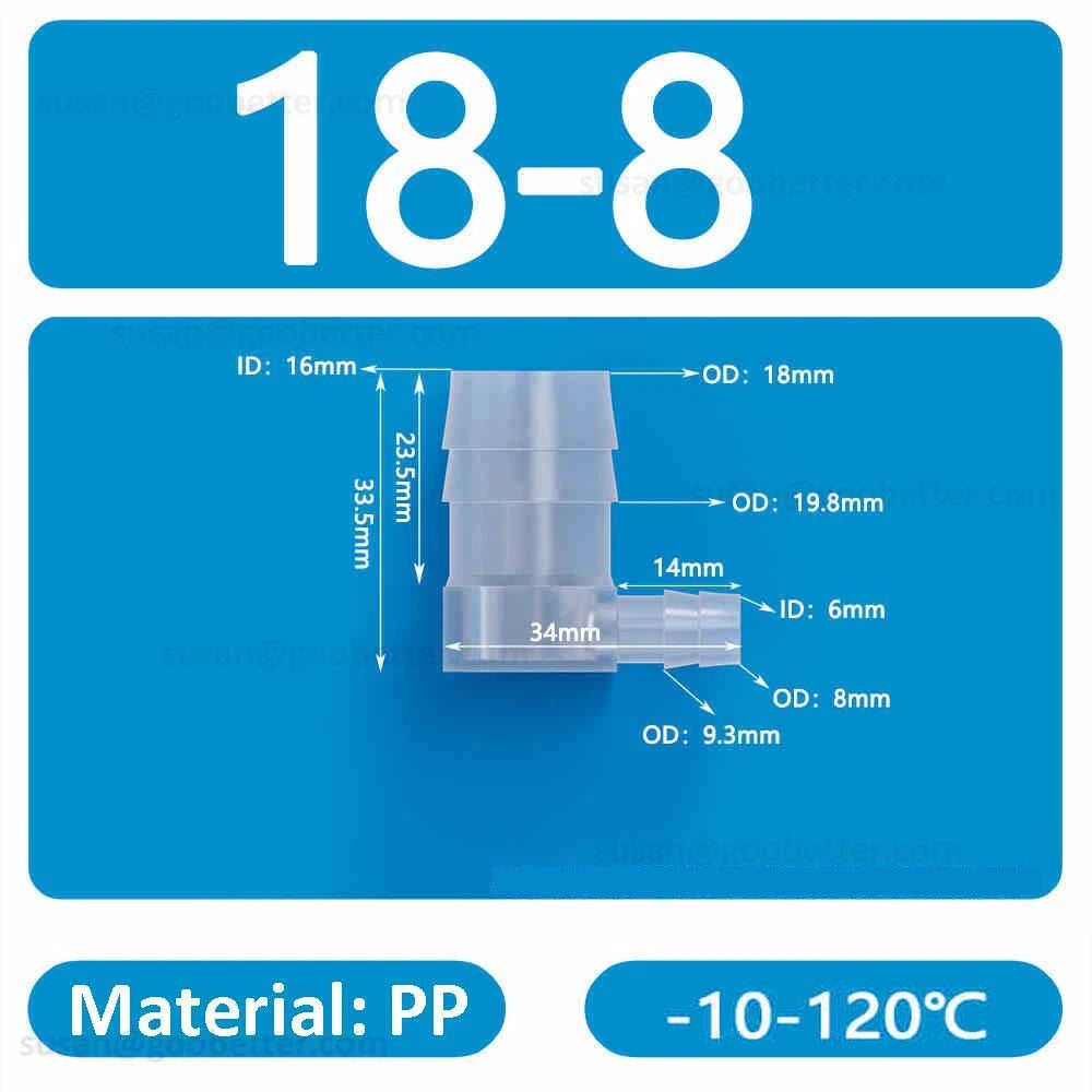 Plastic Barbed Hose Connectors — T-Piece, Elbow & Straight Fittings for Air & Water Lines