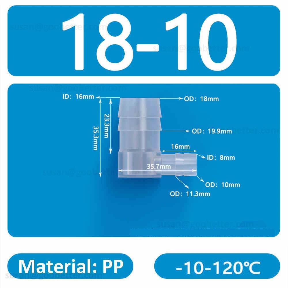 Plastic Barbed Hose Connectors — T-Piece, Elbow & Straight Fittings for Air & Water Lines