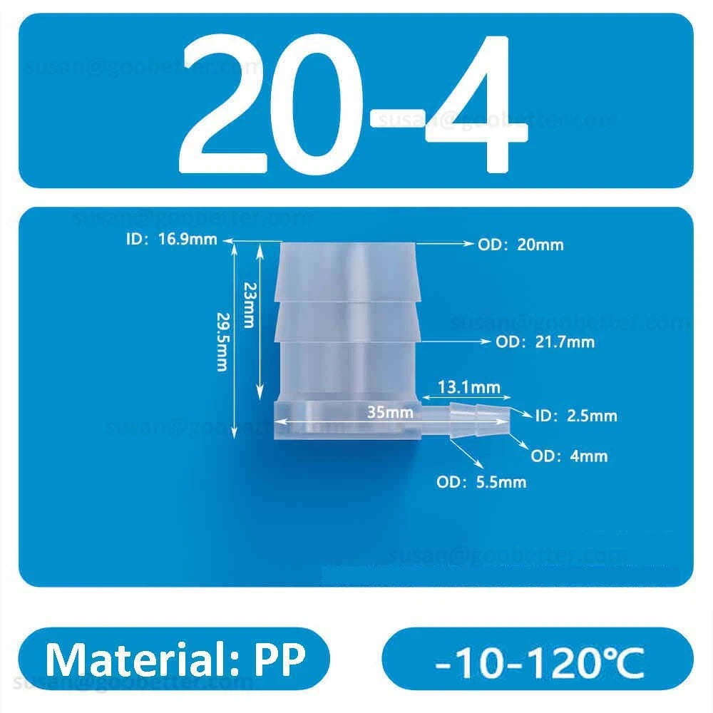 Plastic Barbed Hose Connectors — T-Piece, Elbow & Straight Fittings for Air & Water Lines