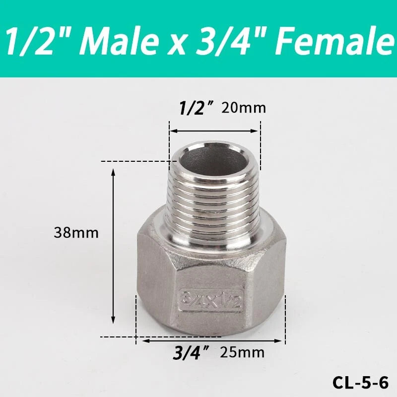 Stainless Steel BSP Pipe Fittings — Plug, Nipple, Elbow, T-Piece & More (1/8" to 4")