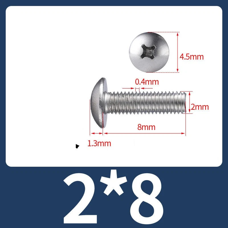 Phillips Flat Head Machine Screws M2-M8 | A2/A4 Stainless Steel