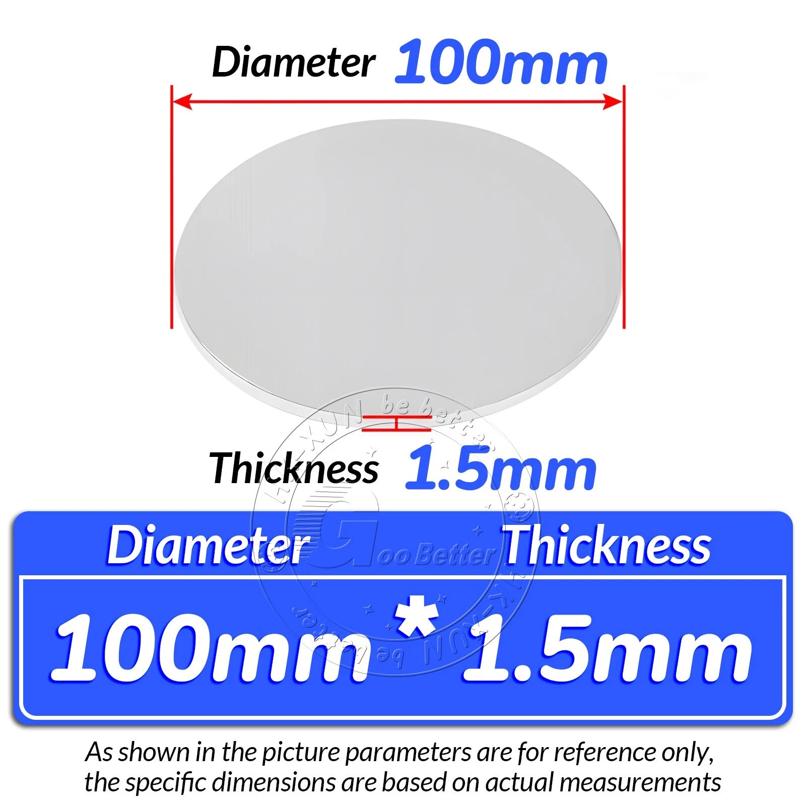 Round 6061 Aluminum Sheet Disc Plate 1mm-20mm Thick DIY Model Craft Art Handmade