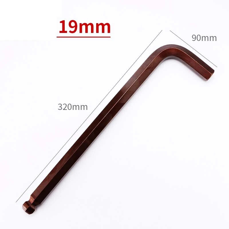 Alloy Steel Long Arm Allen Key Ball Point End Hex Wrench L Shape 1.5-19mm Metric