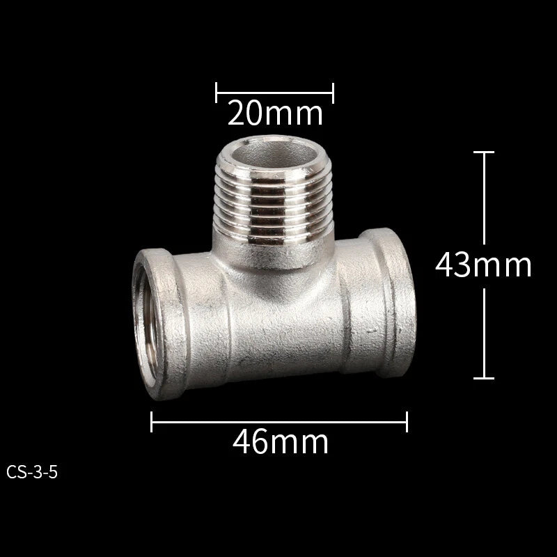 1/2" BSP Stainless Steel Pipe Fittings — Male/Female Adaptors, Tees & Couplings (A2)
