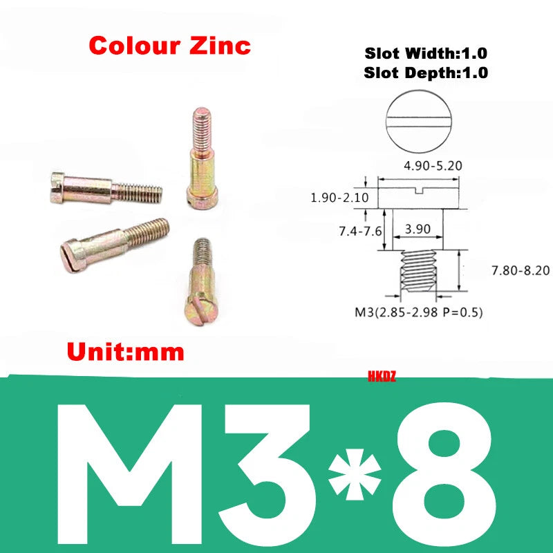 M1.2–M6 Slotted Cheese Head Machine Screws — Carbon Steel, Multiple Coatings