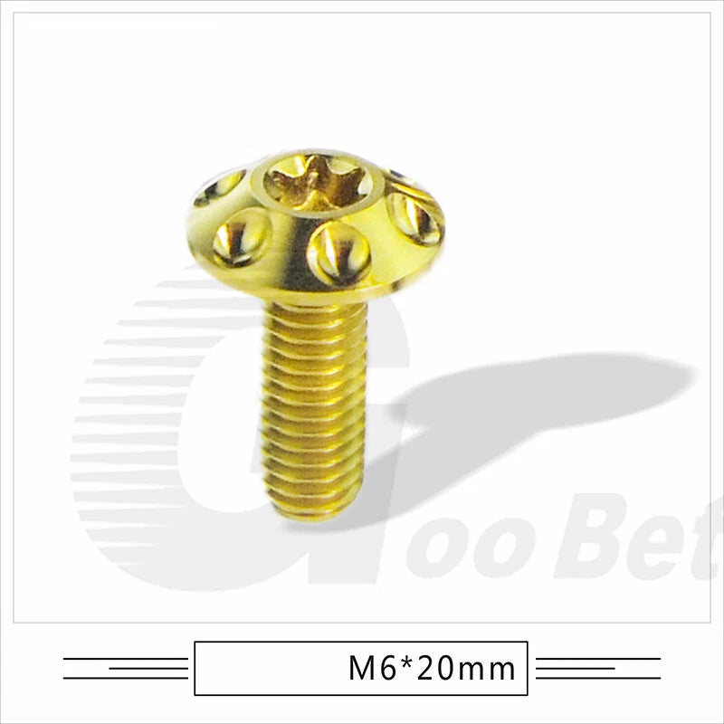 M6 x 15mm 20mm Titanium Motorcycle Decorative Bolt Torx Screws T30 Tuning Repair