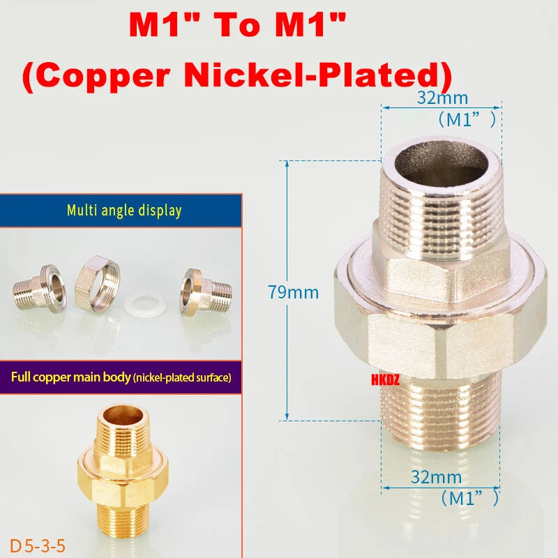 BSP Brass Pipe Fittings — Male Female Threaded Reducing Adapter | Copper & Nickel-Plated