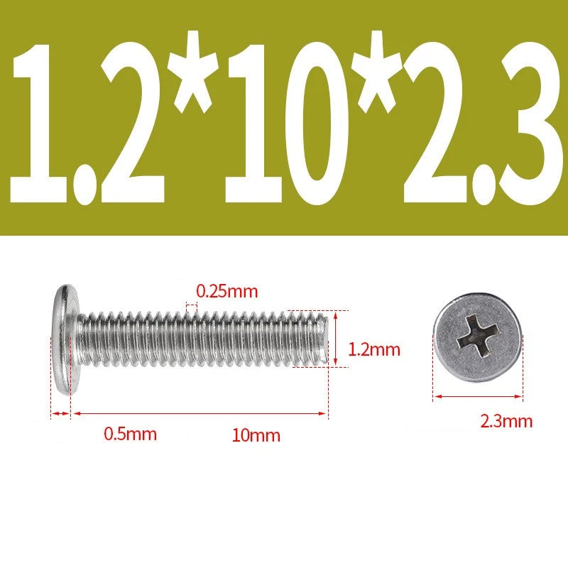 M1–M8 Ultra Thin Flat Head Phillips Machine Screws – A2 Stainless Steel, Fully Threaded