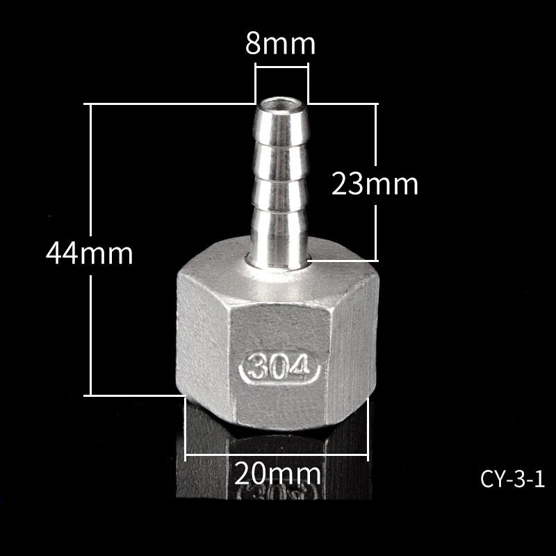 Stainless Steel Female Threaded Hose Barb Fittings — 1/4" to 3/4" NPT