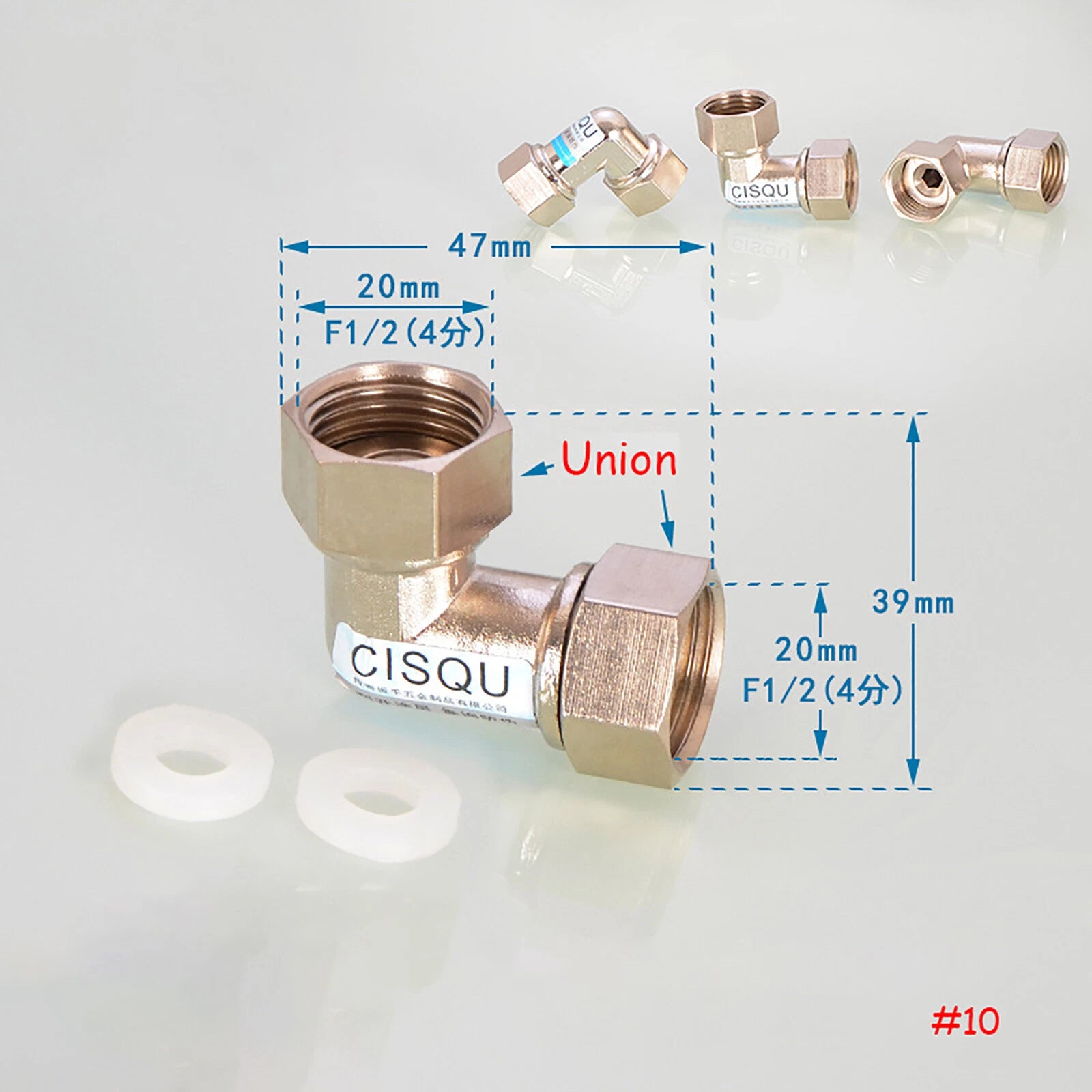 1/2" BSP Brass Pipe Fittings – Elbow, Tee & Union Coupler