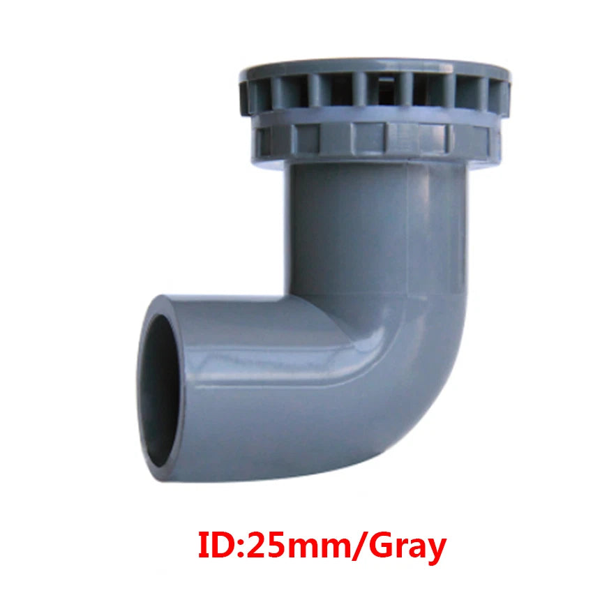 90° Elbow PVC Drain Pipe Joint Fittings 20 25 30 40 50mm for Aquarium Fish Tank