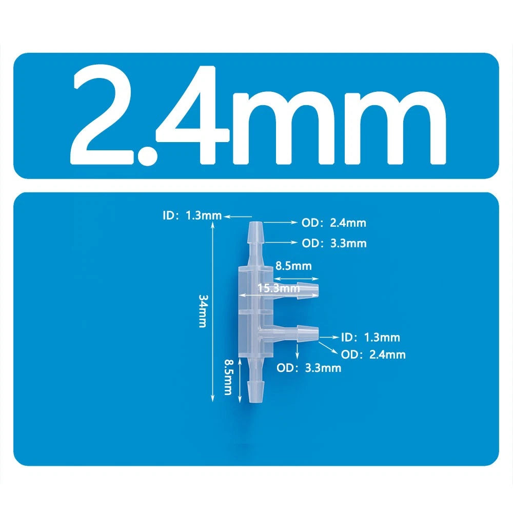 X Piece & Side 4-Way Plastic Hose Pipe Connector — Water Oil Gas Air Joiner