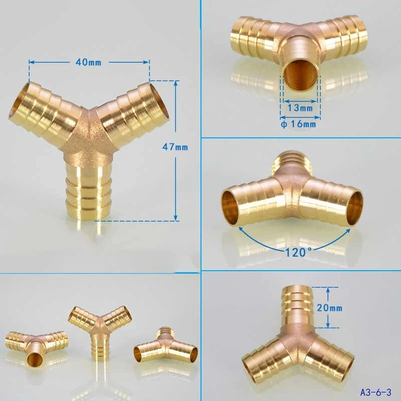 Brass Hose Joiner Fittings — Straight, Y, T & 4-Way Connectors | 6mm–19mm