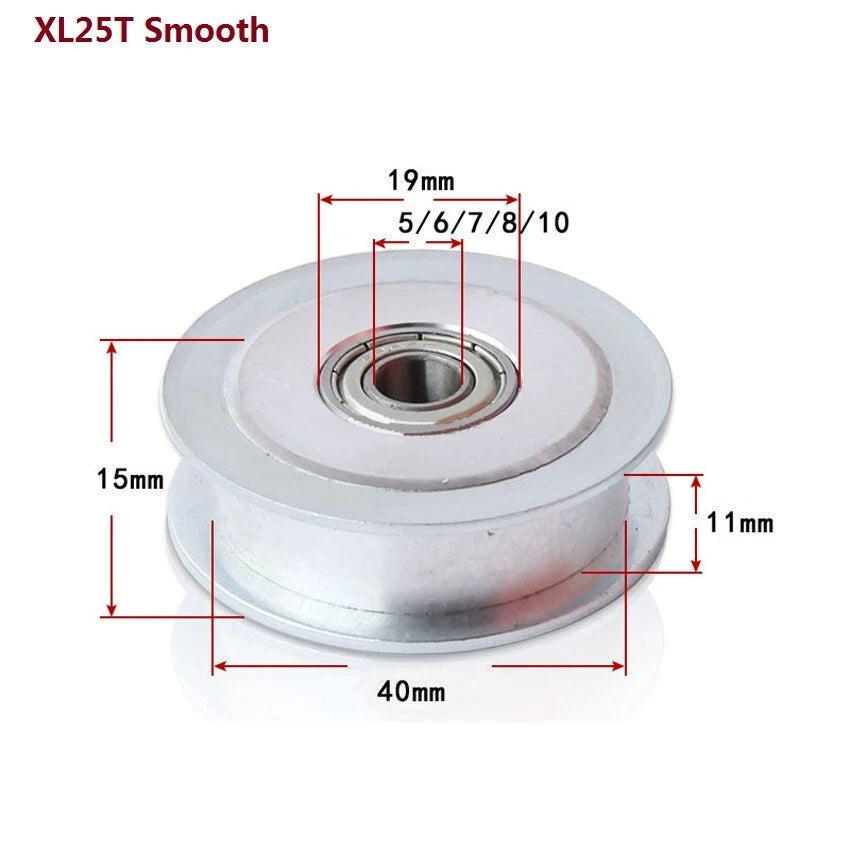XL Timing Belt Idler Bearing Pulley Tensioner Toothless & Toothed Width 11mm