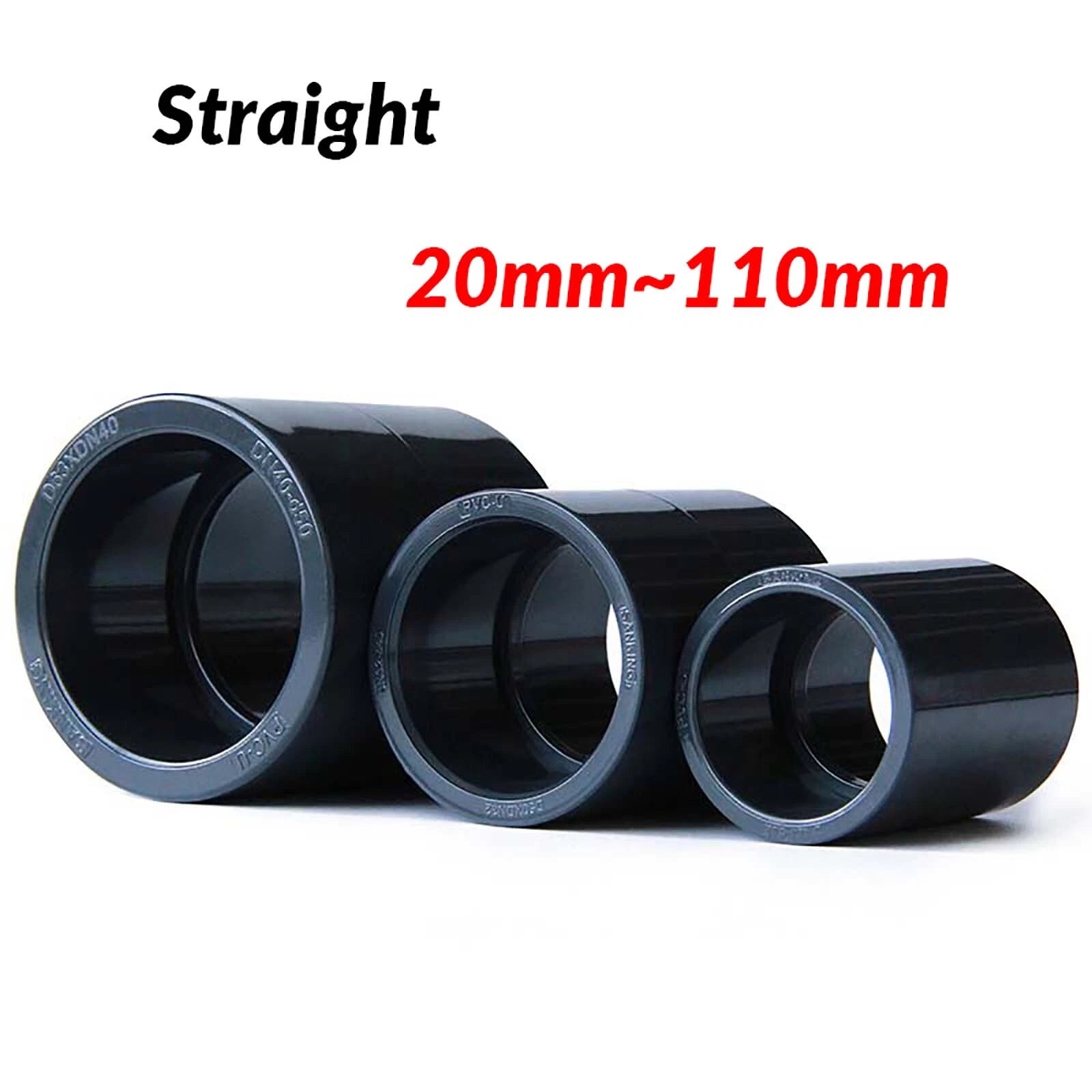 PVC UPVC SOLVENT WELD PIPE FITTINGS FISH POND INDUSTRIAL Plumbing Couping Grey