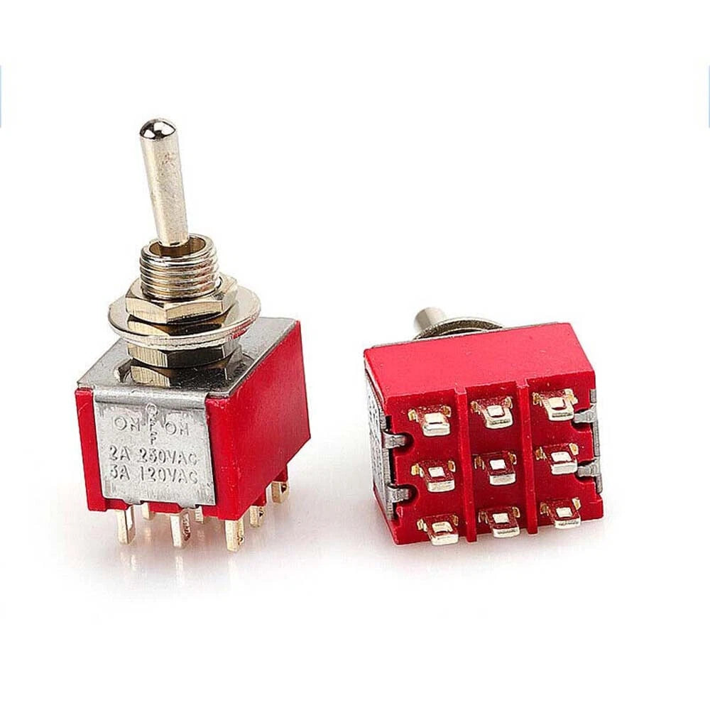 MTS PS Series Mini Toggle Switch — 3/6/9/12 Pin, 2-Way & 3-Way, Latching & Self-Resetting