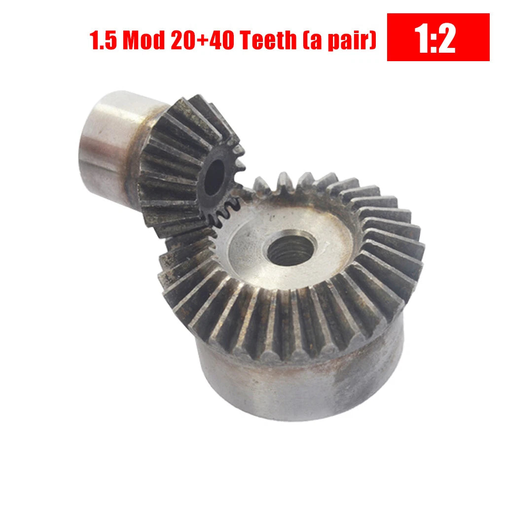 Bevel Gears 1 1.5 2 2.5 3 4 5 Mod 15-40 Teeth 45 Degree Bevels Carbon Steel Hard