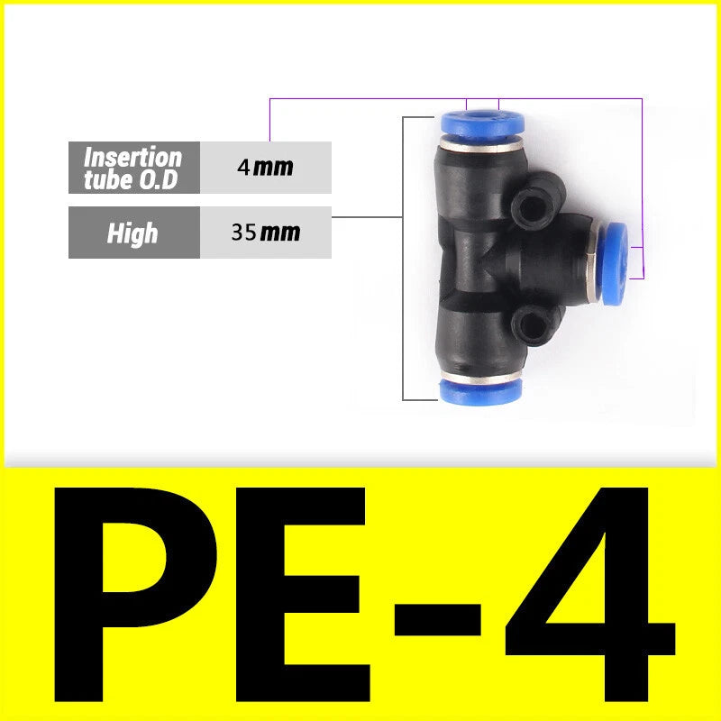 Nylon Pneumatic Push Fit Connector Tube Pipe Joiner Speed Air Water Lines Hose
