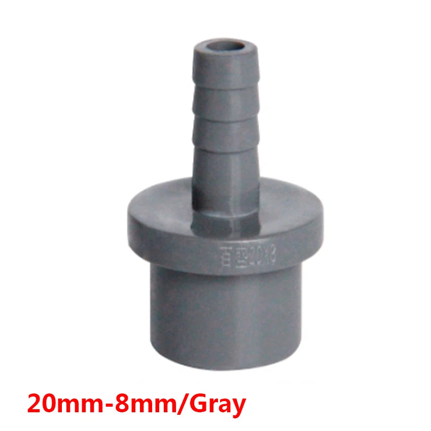 20mm 25mm PVC Pipe Connector Fittings Adapter to Hose OD 5 8 10 12 14 16 18 20mm