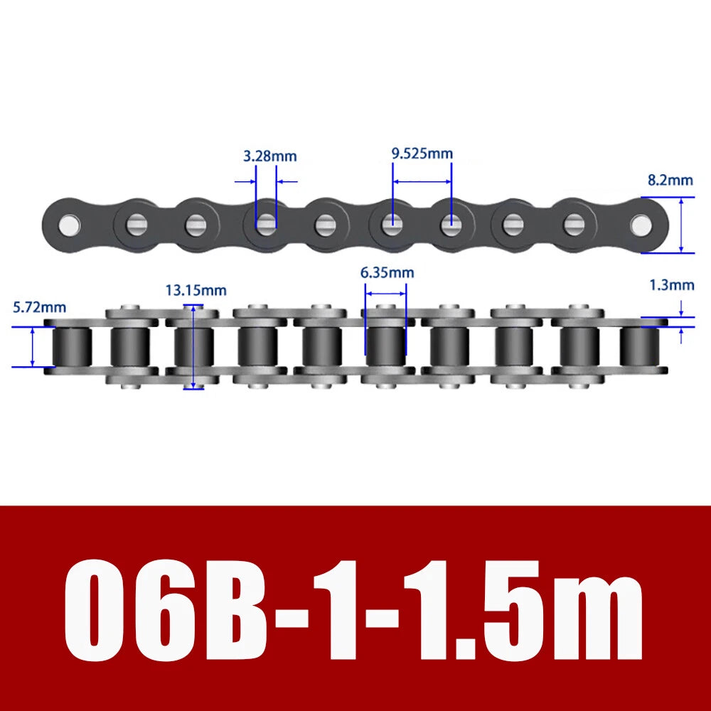 Roller Chain Single Row-Double Row Transmission Chain Manganese Steel 04C 06B