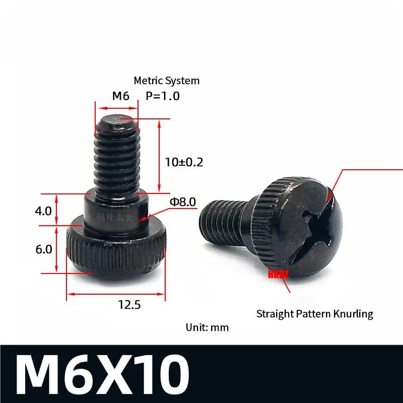 M3~M6 Phillips Carbon Steel Step Knurled Thumb Screws | Hand Grip Knob Bolts - HomeDIYer