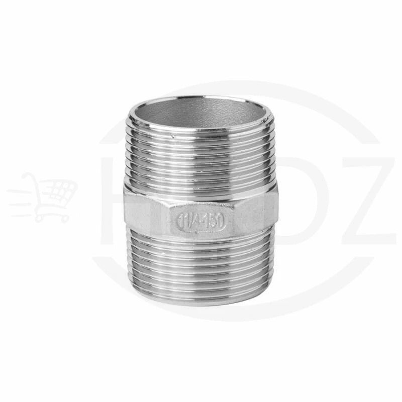 BSP Male to Male Stainless Steel Hexagon Nipple Pipe Fittings | 201 / 304 / 316 | 1/8" to 4"