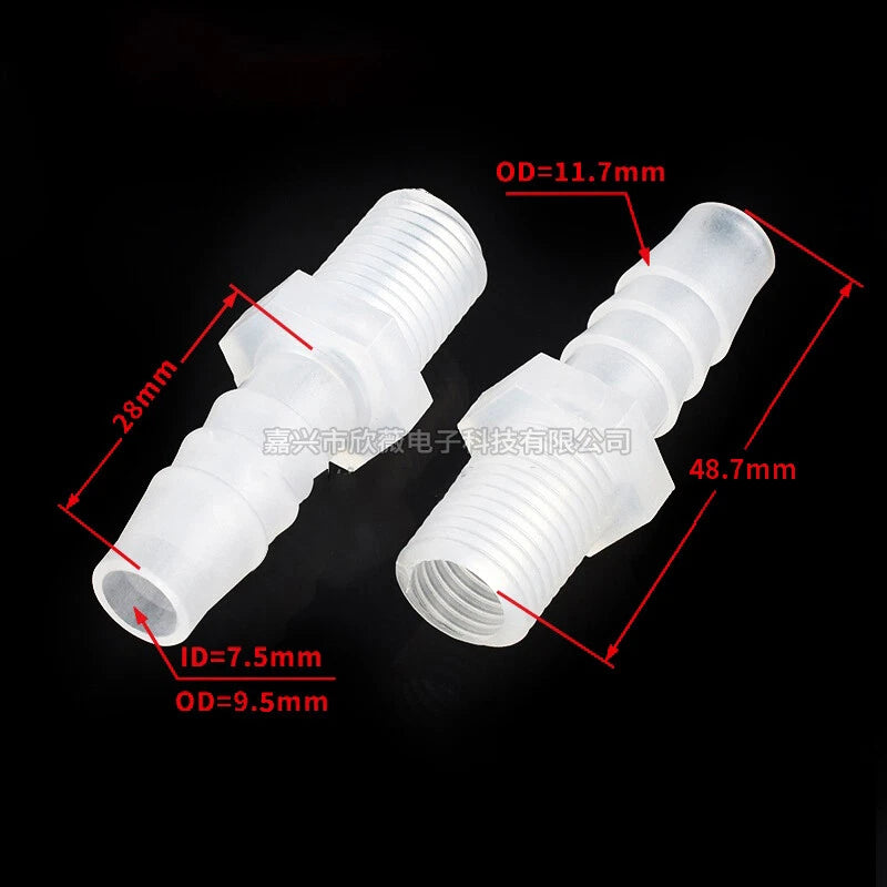 Plastic Hose Pipe Connector Reducing Fitting Plastic Barbed Fuel Water Vacuum