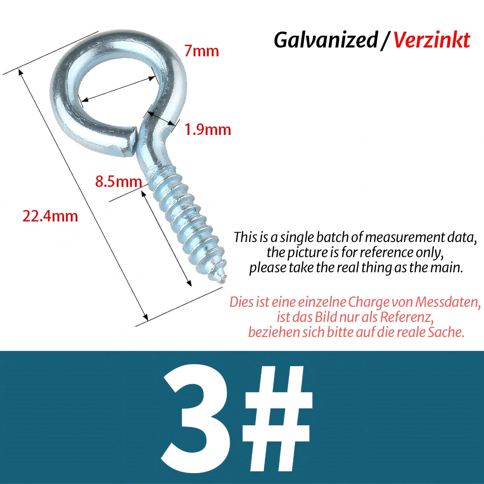 Screw-In Eye Hooks & Open Hooks — Nickel, Zinc & 304 Stainless, 16–106mm, All Sizes