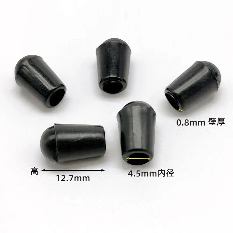 Goobetter Round PVC Rubber End Caps – 2.5mm to 19mm (Black, White, Transparent)
