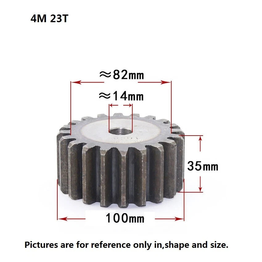 45# Steel 4Mod 10T-80T Spur Gears Thickness 35mm Motor Pinion Transmission Gear